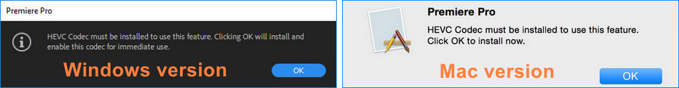 Как установить hevc на premiere pro