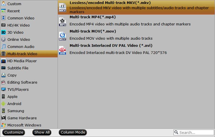 Choose multi-track Format