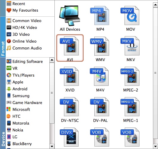 Choose Output Format