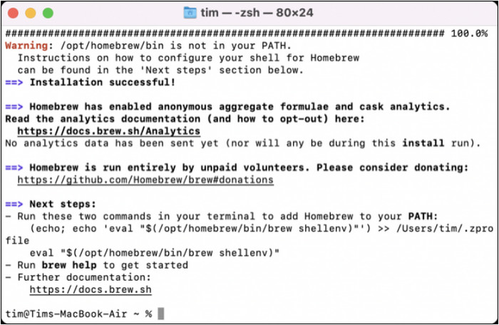 Install Homebrew on Mac