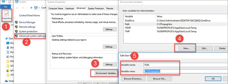 set up ffmpeg for repetier server windows