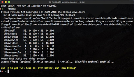 command line ffmpeg mac install