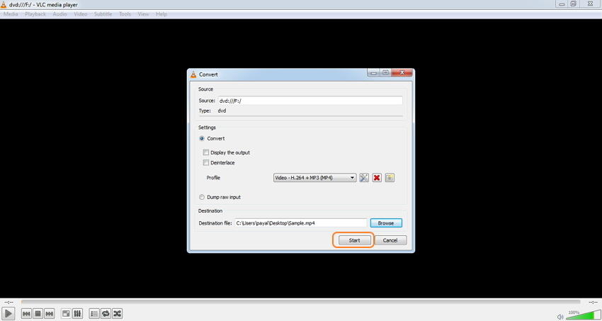 convert dvd to mp4 vlc media player