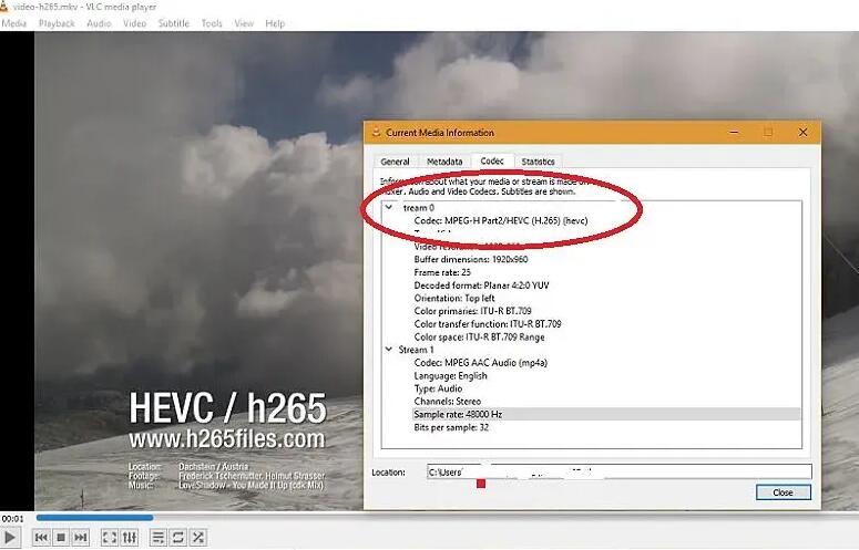 Vlc не воспроизводит hevc